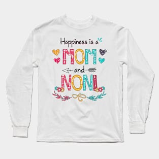 Happiness Is A Mom And Noni Wildflower Happy Mother's Day Long Sleeve T-Shirt